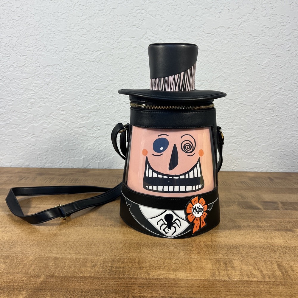 Loungefly Nightmare Before Christmas Exclusive Mayor Spinning Head Crossbody Bag